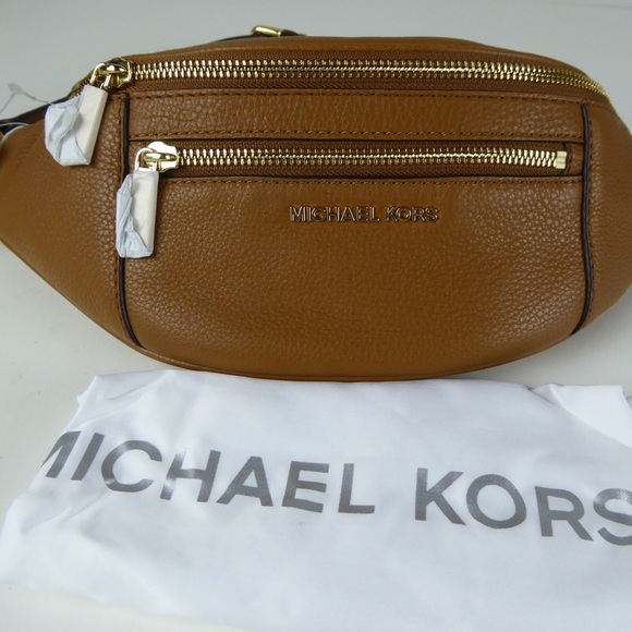 Michael Kors Leather Mott Waist Bag Belt Pack NWT Belt Bag Crossbody - Picture 1 of 8